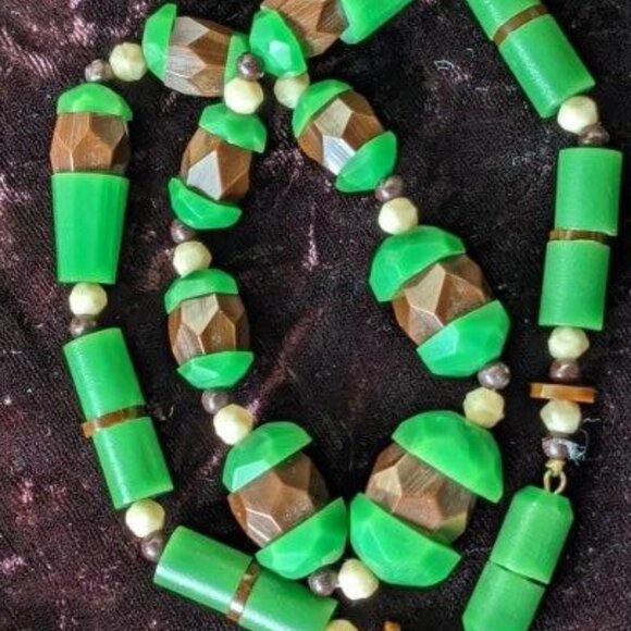 Art Deco Antique Single-Strand Graduated Glass Bead Necklace 1930s - Picture 14 of 16